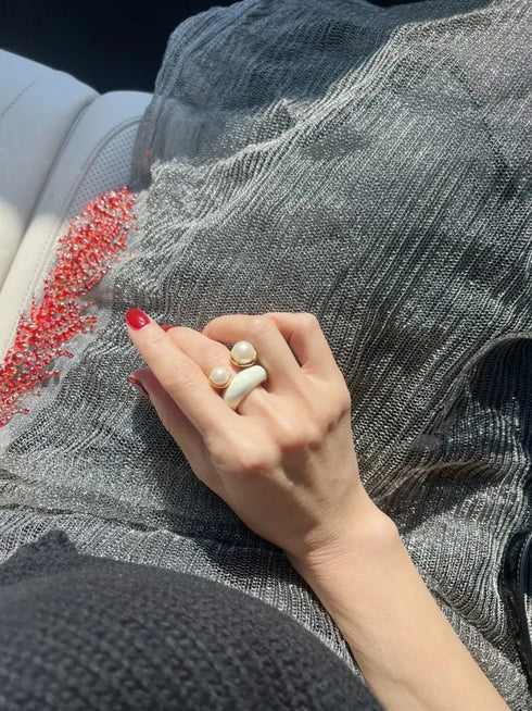 pearl combination ring